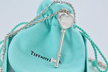 Load image into Gallery viewer, Tiffany &amp; Co. Silver Heart Key Locket Pendant Necklace
