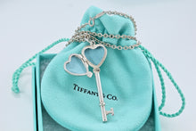 Load image into Gallery viewer, Tiffany &amp; Co. Silver Heart Key Locket Pendant Necklace
