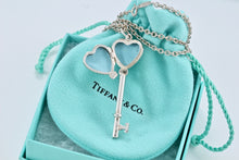 Load image into Gallery viewer, Tiffany &amp; Co. Silver Heart Key Locket Pendant Necklace
