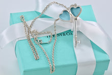 Load image into Gallery viewer, Tiffany &amp; Co. Silver Heart Key Locket Pendant Necklace
