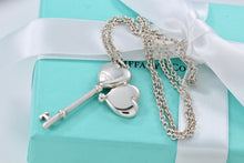 Load image into Gallery viewer, Tiffany &amp; Co. Silver Heart Key Locket Pendant Necklace
