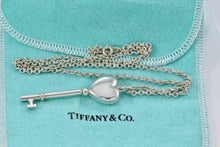 Load image into Gallery viewer, Tiffany &amp; Co. Silver Heart Key Locket Pendant Necklace

