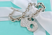 Load image into Gallery viewer, Tiffany &amp; Co. Silver Notes Heart Charm 1837 Toggle Bracelet
