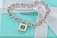Load image into Gallery viewer, Tiffany &amp; Co. Silver Anchor Padlock Pendant Bracelet
