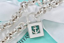 Load image into Gallery viewer, Tiffany &amp; Co. Silver Anchor Padlock Pendant Bracelet
