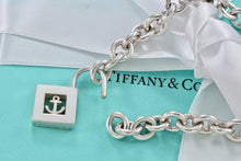 Load image into Gallery viewer, Tiffany &amp; Co. Silver Anchor Padlock Pendant Bracelet
