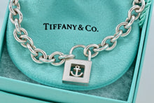 Load image into Gallery viewer, Tiffany &amp; Co. Silver Anchor Padlock Pendant Bracelet
