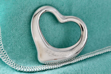 Load image into Gallery viewer, Tiffany &amp; Co. Elsa Peretti Silver Extra Large Open Heart Pendant 35mm *Scratched*
