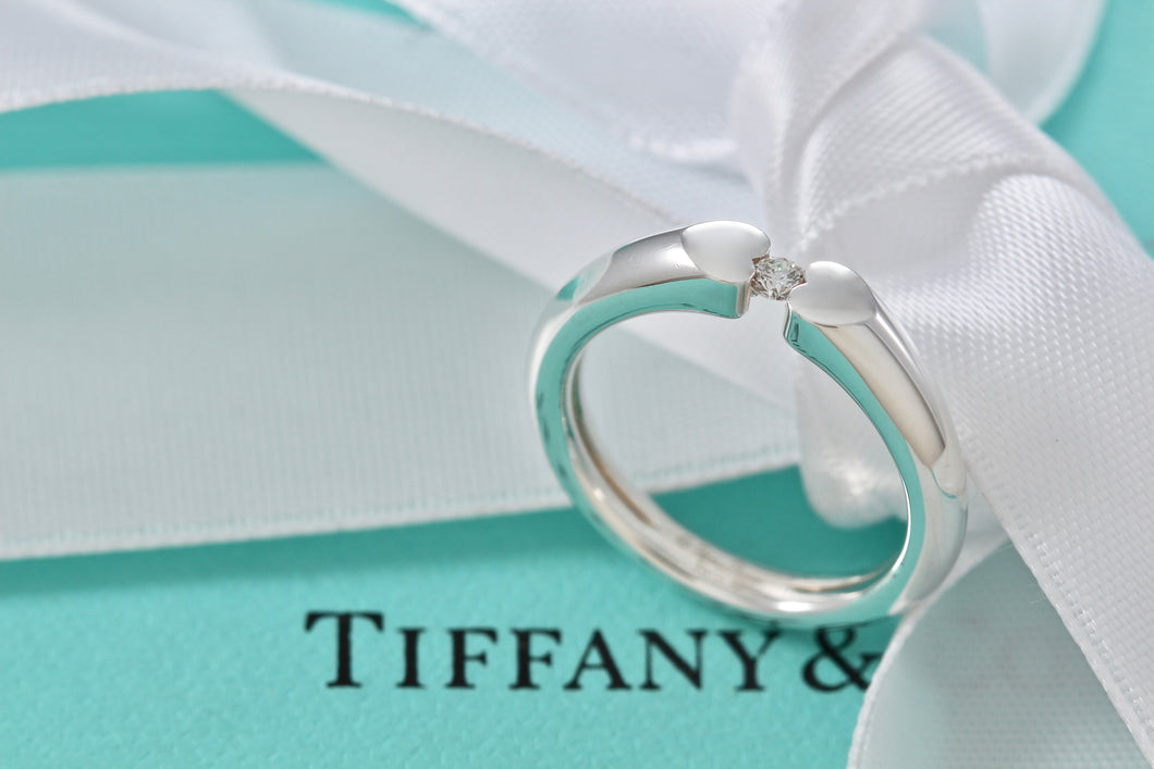 Tiffany & Co. Paloma Picasso Silver Tenderness Heart Floating Diamond Ring