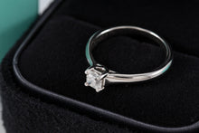 Load image into Gallery viewer, Tiffany &amp; Co. Platinum Lucida .32 Carat Diamond Engagement Ring Size 5
