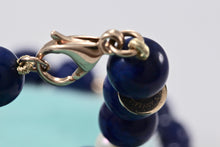 Load image into Gallery viewer, Tiffany &amp; Co. Lapis Pearl 14Kt. Gold Ball Bead Strand 24&quot; Necklace
