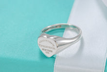 Load image into Gallery viewer, Please Return To Tiffany &amp; Co. Silver Heart Signet Ring
