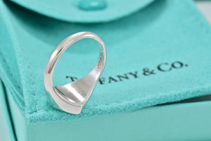 Please Return To Tiffany & Co. Silver Heart Signet Ring