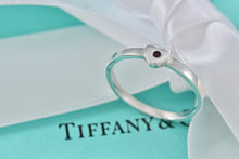 Load image into Gallery viewer, Tiffany &amp; Co. Paloma Picasso Ruby Silver Heart Stacking Band Ring
