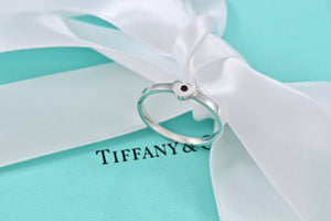 Tiffany & Co. Paloma Picasso Ruby Silver Heart Stacking Band Ring