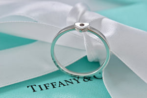 Tiffany & Co. Paloma Picasso Ruby Silver Heart Stacking Band Ring
