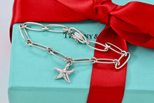 Load image into Gallery viewer, Tiffany &amp; Co. Elsa Peretti Silver Starfish Link Charm Bracelet
