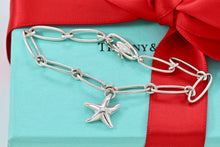 Load image into Gallery viewer, Tiffany &amp; Co. Elsa Peretti Silver Starfish Link Charm Bracelet
