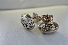 Load image into Gallery viewer, Sterling Silver Small Beetle Filigree Stud Earrings
