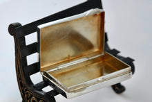 Load image into Gallery viewer, Sterling Silver Vintage Rectangle Trinket Pill Box
