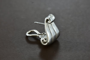 James Avery *SINGLE* Silver Scroll Clip-On Earrings