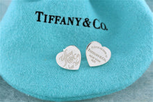 Load image into Gallery viewer, Return To Tiffany &amp; Co. Notes Silver Mismatch Heart Stud Earrings
