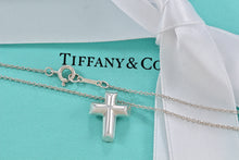 Load image into Gallery viewer, Tiffany &amp; Co. Paloma Picasso Silver Tenderness Heart Small Cross Necklace
