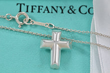 Load image into Gallery viewer, Tiffany &amp; Co. Paloma Picasso Silver Tenderness Heart Small Cross Necklace
