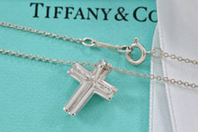 Load image into Gallery viewer, Tiffany &amp; Co. Paloma Picasso Silver Tenderness Heart Small Cross Necklace
