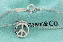 Load image into Gallery viewer, Tiffany &amp; Co. Silver Peace Sign Small Charm Necklace

