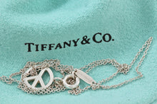Load image into Gallery viewer, Tiffany &amp; Co. Silver Peace Sign Small Charm Necklace

