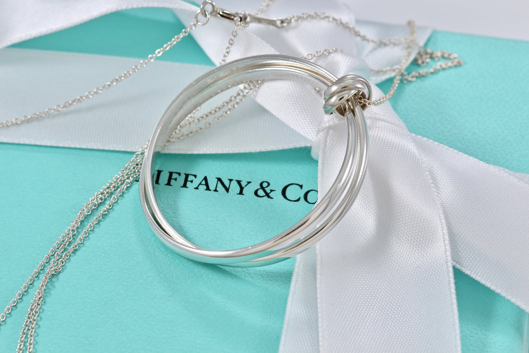 Tiffany & Co. Paloma Picasso Silver Large Melody Medallion Necklace