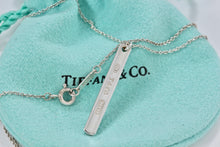 Load image into Gallery viewer, Tiffany &amp; Co. 1837 Silver Mini Bar Pendant Chain 16&quot; Necklace
