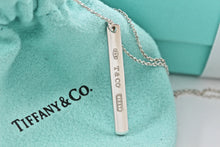 Load image into Gallery viewer, Tiffany &amp; Co. 1837 Silver Mini Bar Pendant Chain 16&quot; Necklace
