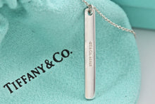 Load image into Gallery viewer, Tiffany &amp; Co. 1837 Silver Mini Bar Pendant Chain 16&quot; Necklace
