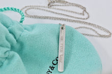 Load image into Gallery viewer, Tiffany &amp; Co. 1837 Silver Mini Bar Pendant Chain 16&quot; Necklace
