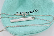 Load image into Gallery viewer, Tiffany &amp; Co. 1837 Silver Mini Bar Pendant Chain 16&quot; Necklace
