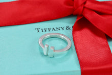 Load image into Gallery viewer, Tiffany &amp; Co. Sterling Silver Tiffany T Open Band Ring
