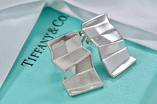 Load image into Gallery viewer, Tiffany &amp; Co. Frank Gehry Silver Torque Fold Wide Earrings
