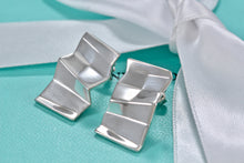 Load image into Gallery viewer, Tiffany &amp; Co. Frank Gehry Silver Torque Fold Wide Earrings
