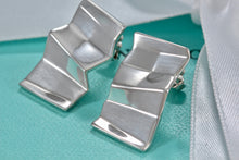 Load image into Gallery viewer, Tiffany &amp; Co. Frank Gehry Silver Torque Fold Wide Earrings
