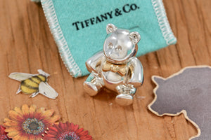 Tiffany & Co. Gold & Silver Teddy Bear Pin Brooch