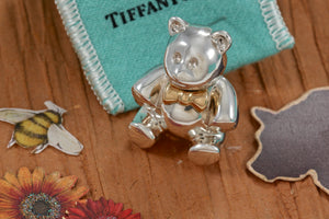 Tiffany & Co. Gold & Silver Teddy Bear Pin Brooch