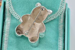 Tiffany & Co. Gold & Silver Teddy Bear Pin Brooch