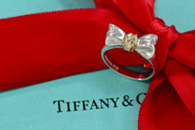 Load image into Gallery viewer, Tiffany &amp; Co. 18K Gold &amp; Silver Ribbon Bow Ring Size 5.5
