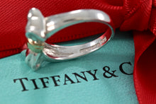 Load image into Gallery viewer, Tiffany &amp; Co. 18K Gold &amp; Silver Ribbon Bow Ring Size 5.5
