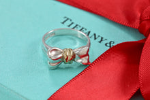 Load image into Gallery viewer, Tiffany &amp; Co. 18K Gold &amp; Silver Ribbon Bow Ring Size 5.5
