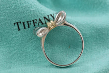 Load image into Gallery viewer, Tiffany &amp; Co. 18K Gold &amp; Silver Ribbon Bow Ring Size 5.5
