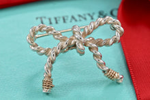 Load image into Gallery viewer, Tiffany &amp; Co. Gold &amp; Silver Twist Rope Bow Ribbon Coil Brooch
