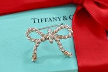 Load image into Gallery viewer, Tiffany &amp; Co. Gold &amp; Silver Twist Rope Bow Ribbon Coil Brooch
